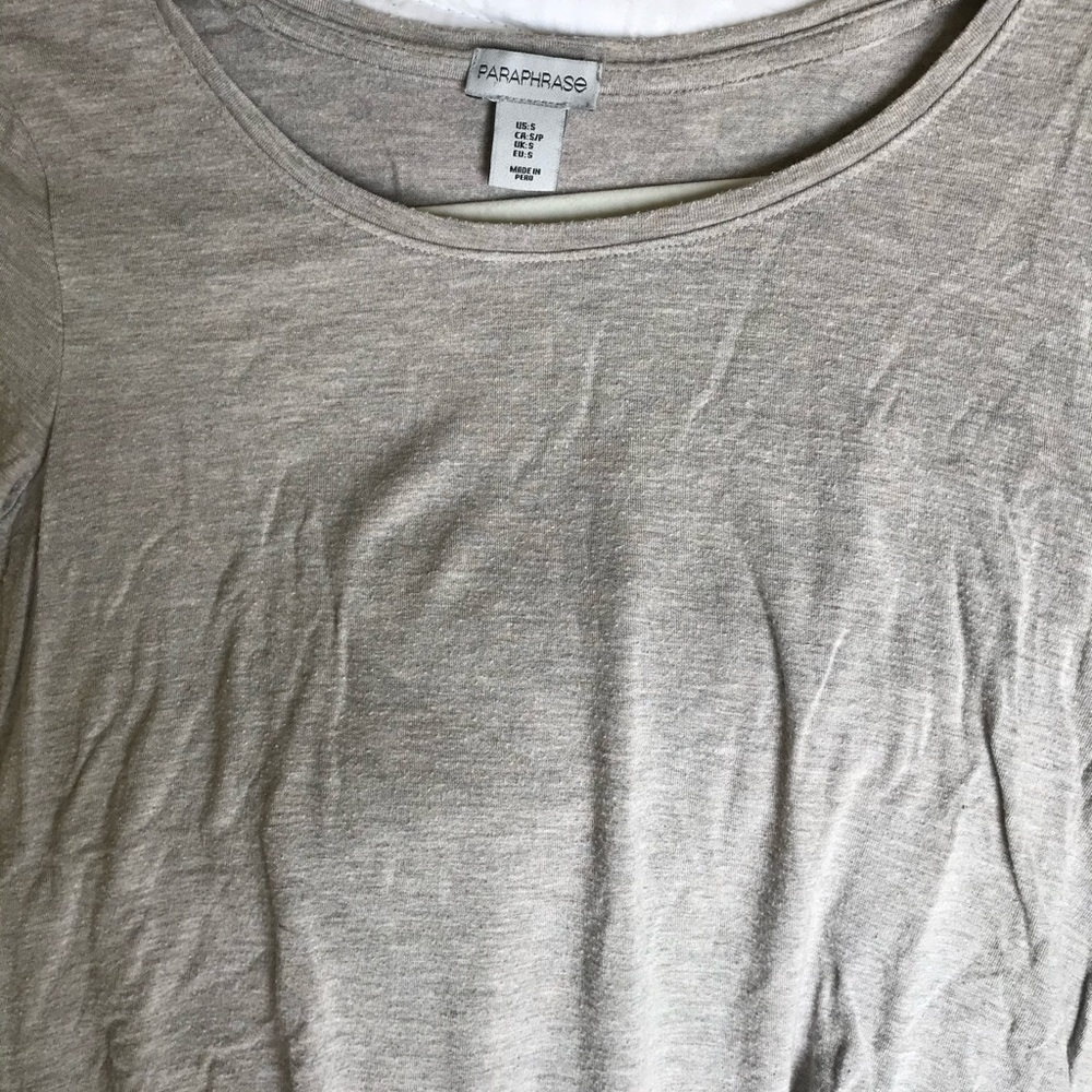 Paraphrase long sleeve gray tee